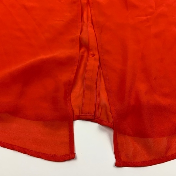 Six Degrees Of Separation Tank Top Womens Small Button Down Open Back Orange - Picture 7 of 8